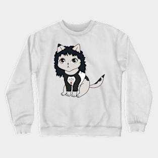 Eddie Munson cute cat cartoon stranger things Crewneck Sweatshirt